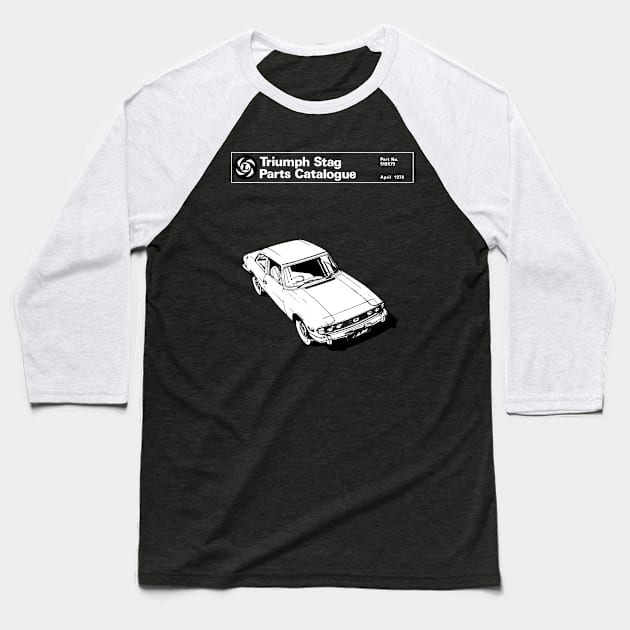 TRIUMPH STAG - catalogue cover Baseball T-Shirt by Throwback Motors